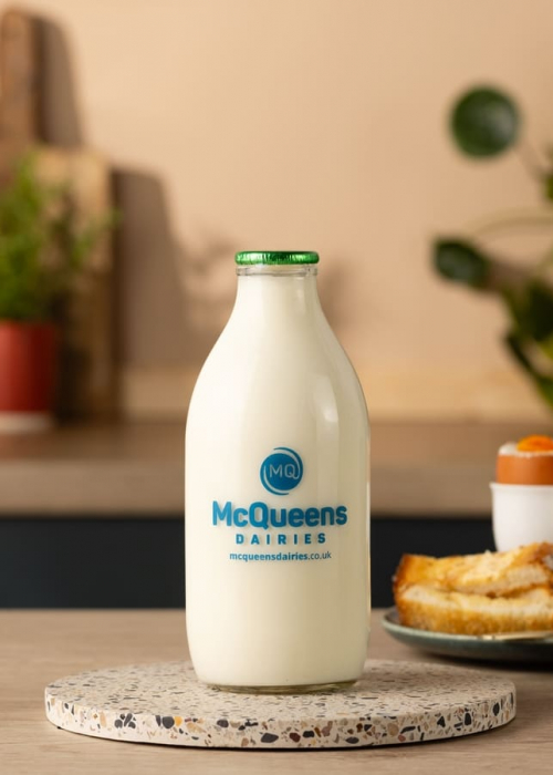 McQueens Dairies - Fresh Semi-Skimmed Milk - 1 Pint Re-Usable Bottle 2 - mcqueensdairies.co.uk